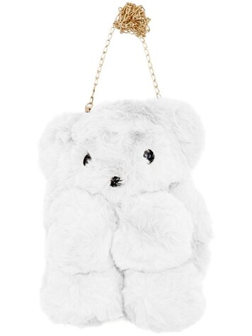 TEDDY BEAR FAUX FUR CROSSBODY BAG BACKPACK