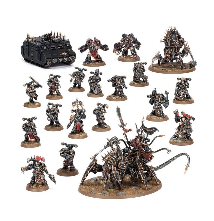 GAMES WORKSHOP WARHAMMER 40K CHAOS SPACE MARINES BATTLEFORCE HELLFORGED WARBAND