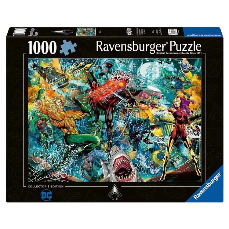 RAVENSBURGER DC AQUAMAN COLLECTORS EDITION 1000 PC PUZZLE