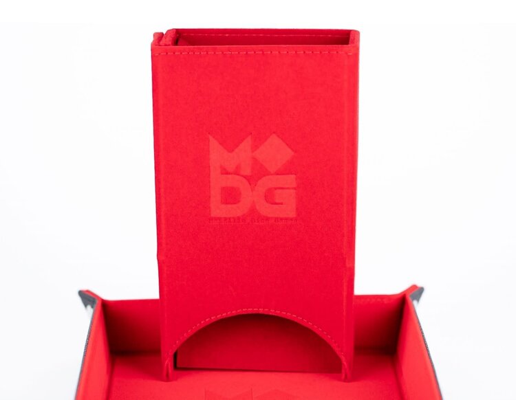 MDG FANROLL VELVET FOLD UP DICE TOWER RED