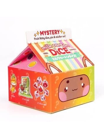 1985 GAMES MILK CARTON MYSTERY DICE FRUIT KAWAII CATS