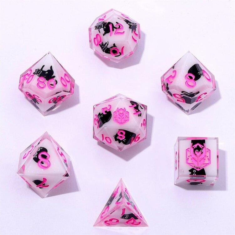 HYMGHO HYMGHO CAPTURED MAGIC SHARP EDGE RESIN DICE SCAREDY CAT