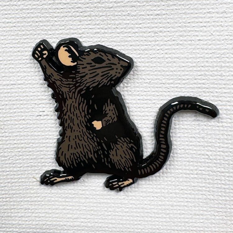 FIGHT THE POWER RAT PIN