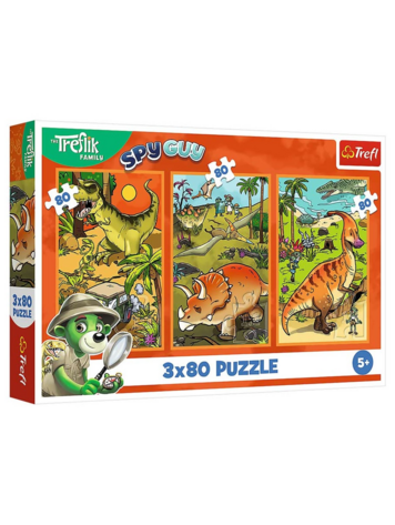 TREFLIKS WORLD OF DINOS 3 X 80PC PUZZLE