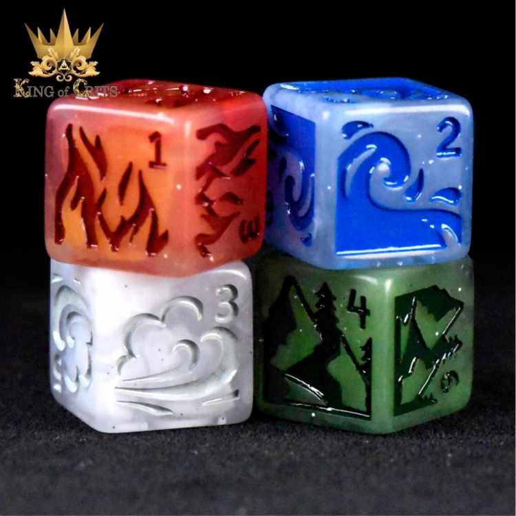 DND DICE FORCES OF NATURE 4D6 DICE SET
