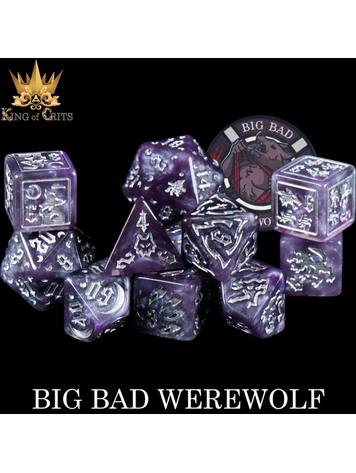 DND DICE BIG BAD WEREWOLF - 11 RPG DICE SET
