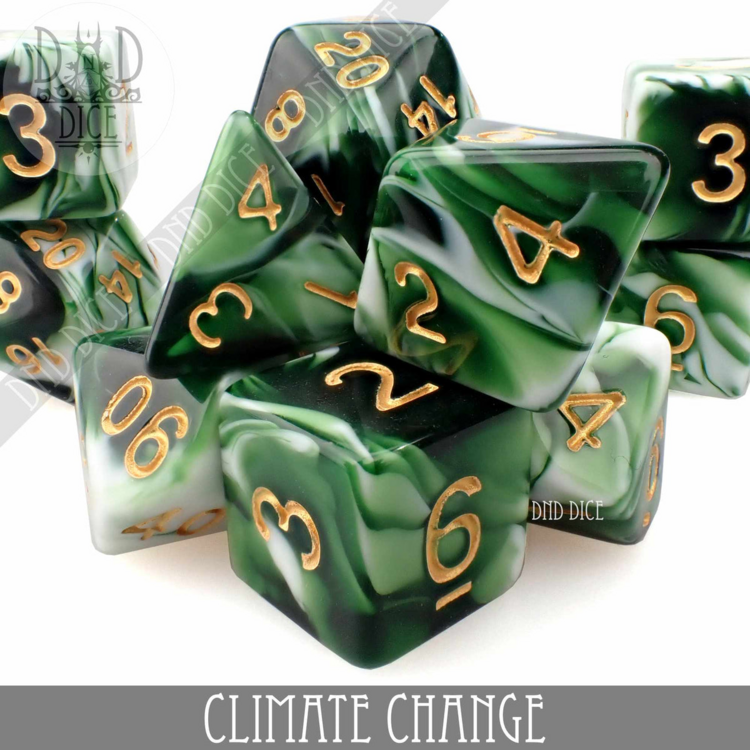 DND DICE CLIMATE CHANGE 11 DICE RPG SET