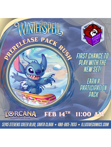 LORCANA WINTERSPELL PRERELEASE PACK RUSH 2/14 @ 11 AM