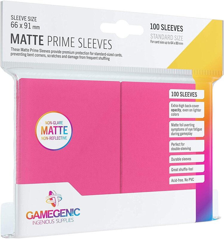 GAMEGENIC GAMEGENIC MATTE PRIME SLEEVES PINK 100CT