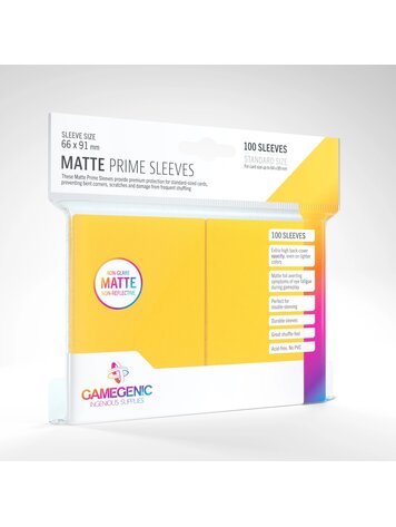GAMEGENIC GAMEGENIC MATTE PRIME SLEEVES YELLOW 100CT