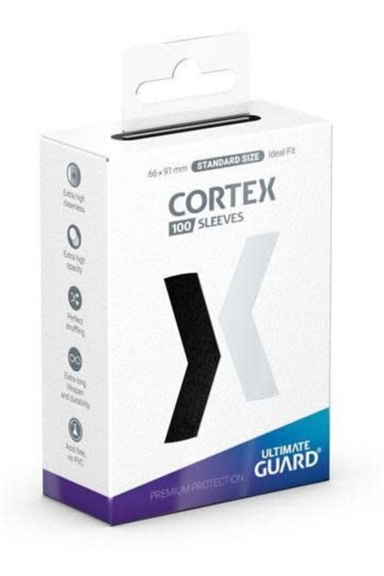 ULTIMATE GUARD CORTEX SLEEVES STANDARD SIZE BLACK 100 CT
