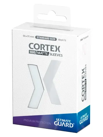 ULTIMATE GUARD CORTEX SLEEVES STANDARD SIZE MATTE TRANSPARENT 100 CT