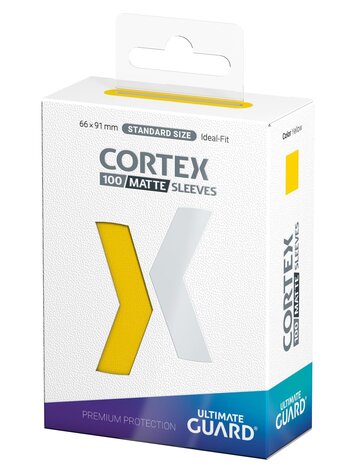 ULTIMATE GUARD CORTEX SLEEVES STANDARD SIZE MATTE YELLOW 100 CT