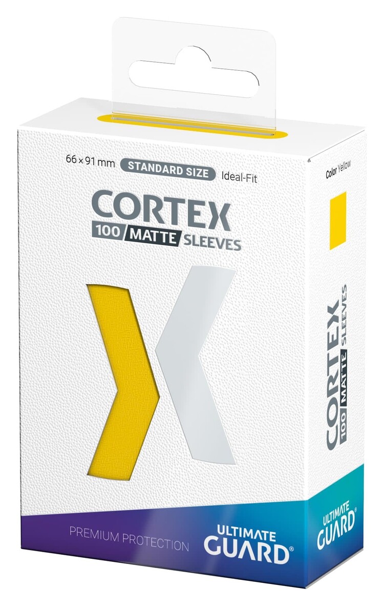 ULTIMATE GUARD CORTEX SLEEVES STANDARD SIZE MATTE YELLOW 100 CT