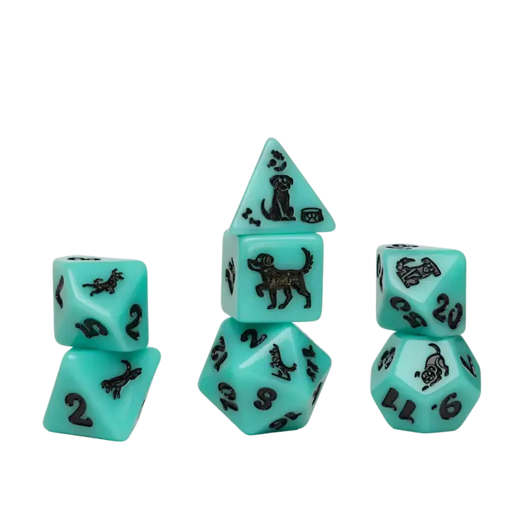 SIRIUS DICE 7 SET ANIMAL SEAFOAM SHEPARD