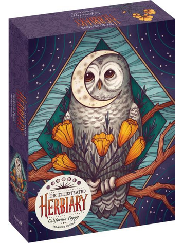 ILLUSTRATED HERBIARY CALIFORNIA POPPY PUZZLE 750 PIECE