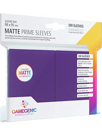 GAMEGENIC GAMEGENIC MATTE PRIME SLEEVES PURPLE 100CT