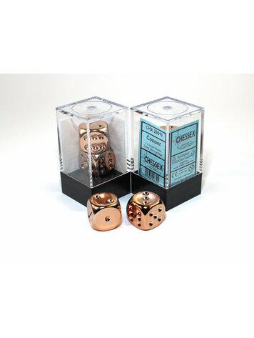 CHESSEX CHX 29011 16MM 2PC D6 SET COPPER PLATED
