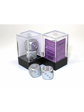 CHESSEX CHX 29012 16MM 2PC D6 SET ALUMINUM PLATED