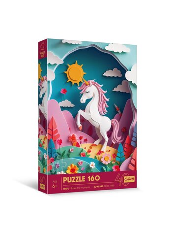 TREFLIKS UNICORN PAPER ART 160 PC PUZZLE