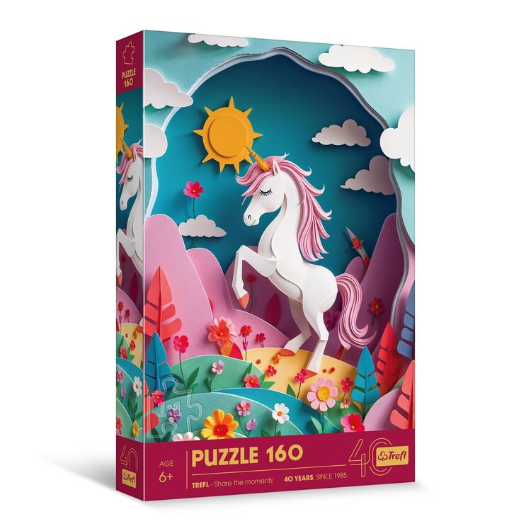 TREFLIKS UNICORN PAPER ART 160 PC PUZZLE