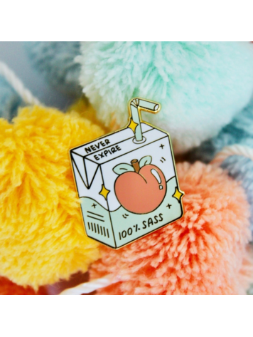 100 PERCENT SASS ENAMEL PIN