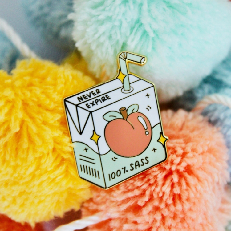 100 PERCENT SASS ENAMEL PIN