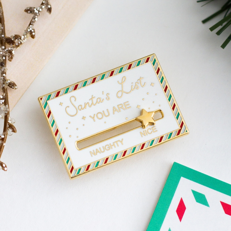 SANTAS LIST INTERACTIVE PIN