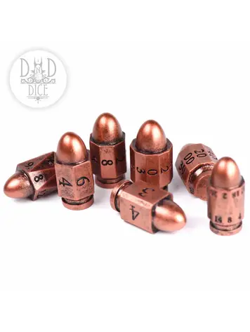 DND DICE POCKET FULL OF SHELLS BULLETS RPG DICE SET