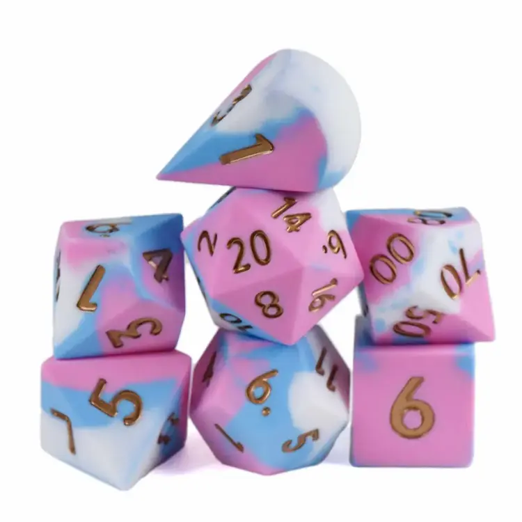DND DICE CHONKY BUBBLEGUM OVERSIZE SILICON DICE