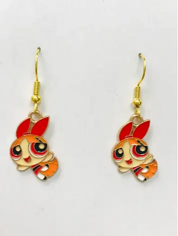 CUTE GIRL CARTOON BLOSSOM EARRINGS