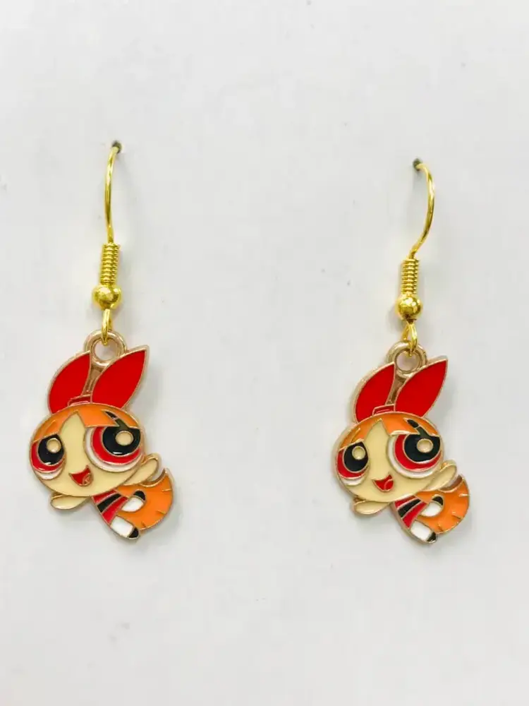 CUTE GIRL CARTOON BLOSSOM EARRINGS