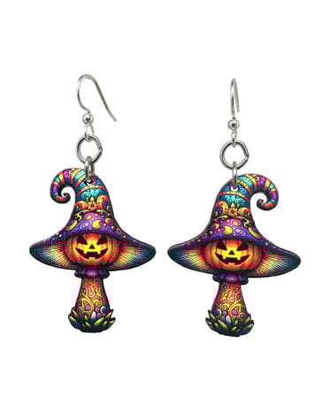 HALLOWEEN MUSHROOM EARRINGS