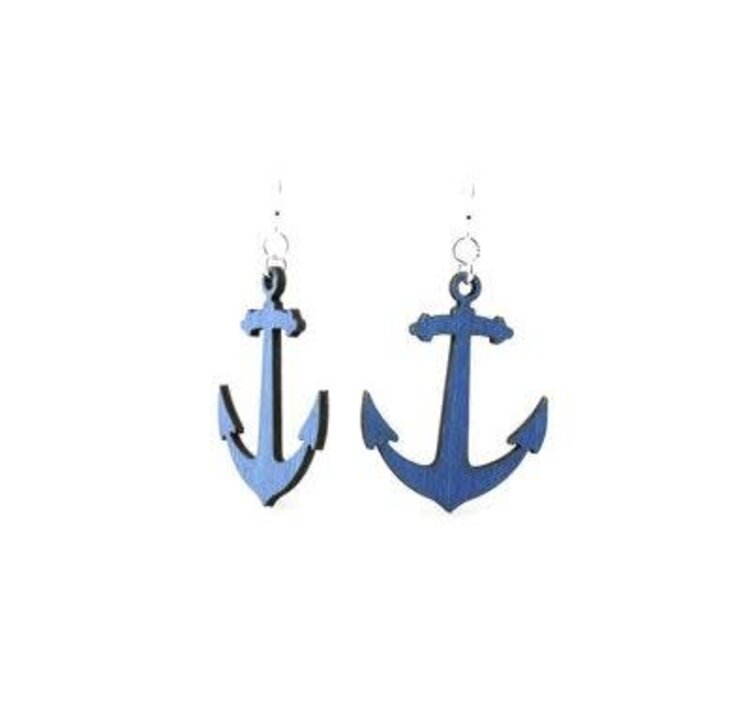 ANCHOR EARRINGS ROYAL BLUE