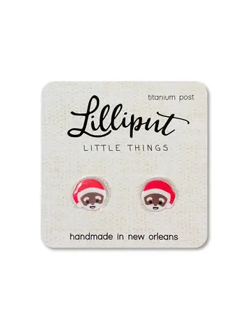 SANTA CLAUS EARRINGS BROWN