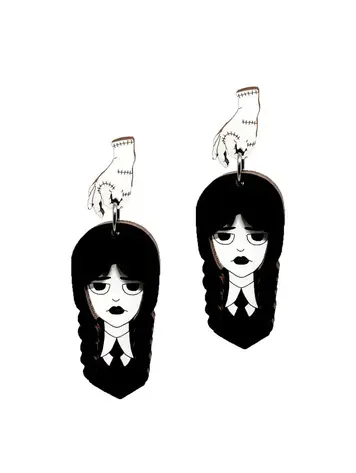 UNPOSSIBLE CUTS WEDNESDAY DANGLE EARRINGS