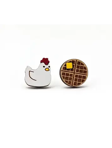 UNPOSSIBLE CUTS CHICKEN AND WAFFLES EARRINGS