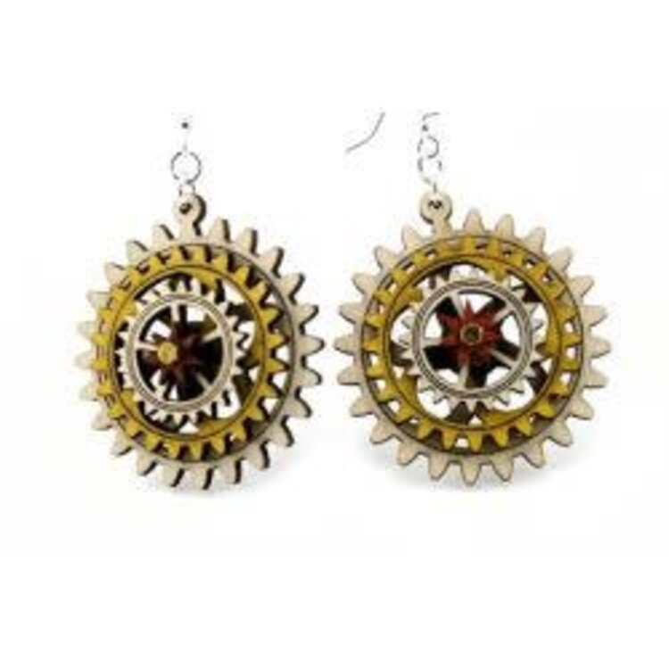 KINETIC GEAR EARRINGS