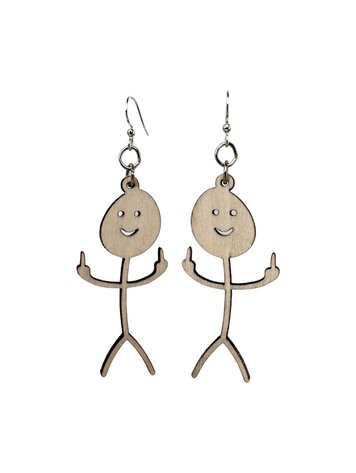 FLIPPIN STICK MAN EARRINGS