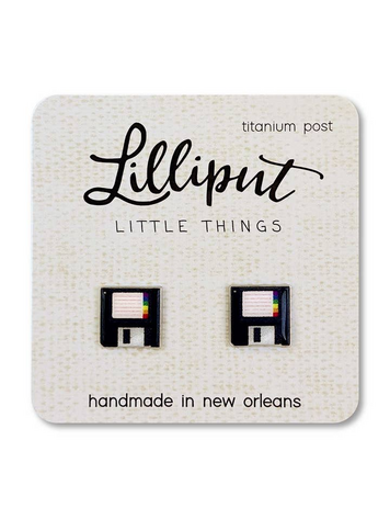 RETRO FLOPPY DISK EARRINGS