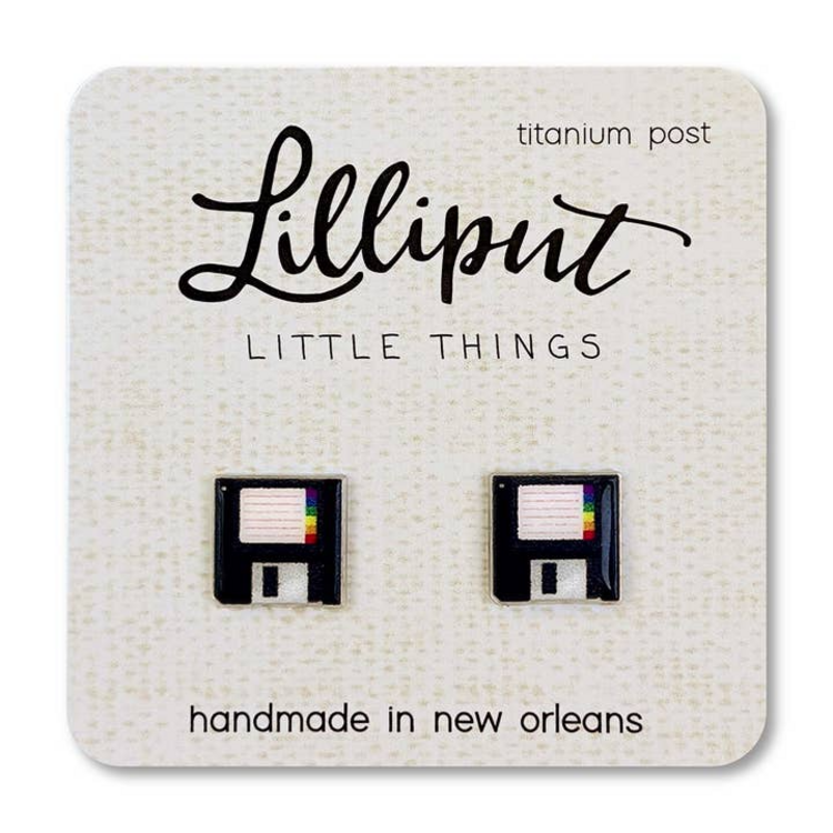 RETRO FLOPPY DISK EARRINGS
