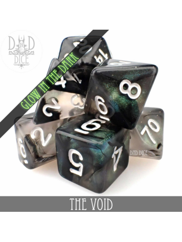 DND DICE THE VOID (GLOW) RPG DICE SET