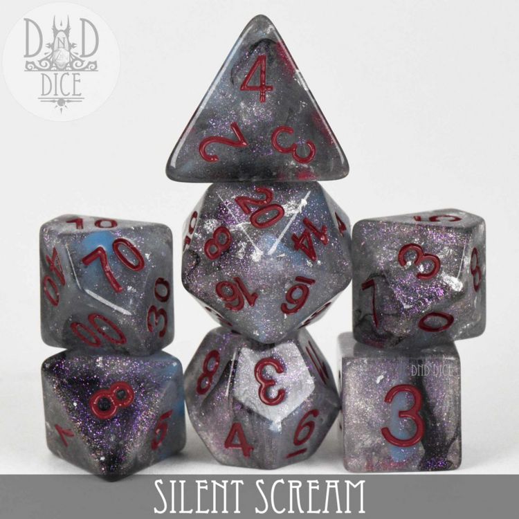 DND DICE SILENT SCREAM RPG DICE SET