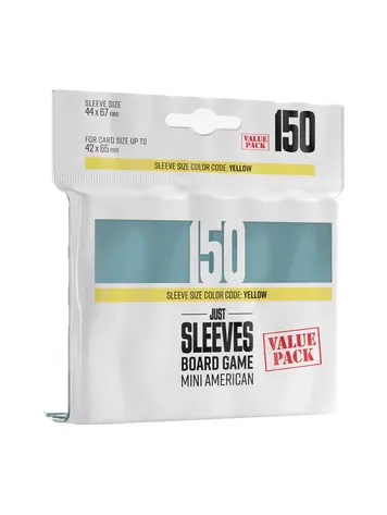 GAMEGENIC JUST SLEEVES MINI AMERICAN CLEAR VALUE PACK 150 CT