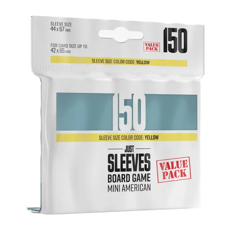 GAMEGENIC JUST SLEEVES MINI AMERICAN CLEAR VALUE PACK 150 CT