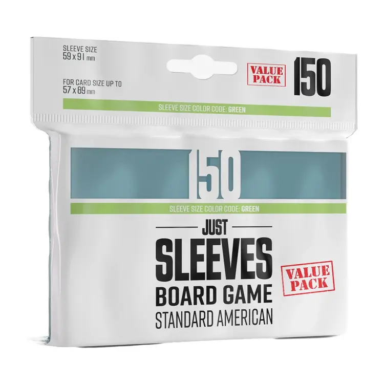 GAMEGENIC JUST SLEEVES STANDARD AMERICAN CLEAR VALUE PACK 150 CT