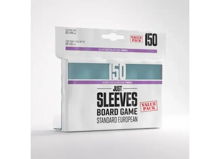 GAMEGENIC JUST SLEEVES STANDARD EUROPEAN CLEAR VALUE PACK 150 CT