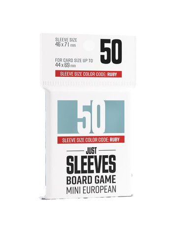GAMEGENIC JUST SLEEVES MINI EUROPEAN CLEAR 50 CT