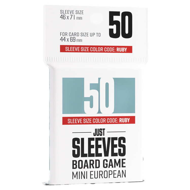 GAMEGENIC JUST SLEEVES MINI EUROPEAN CLEAR 50 CT