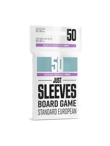 GAMEGENIC JUST SLEEVES STANDARD EUROPEAN CLEAR 50 CT